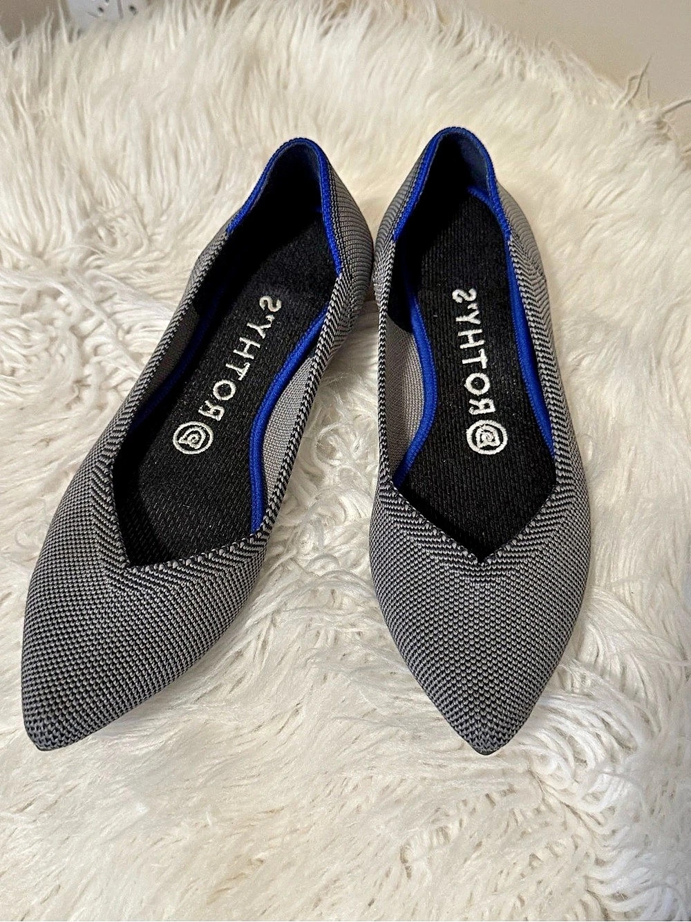 Rothy's The Point Flats US 7 W Gray & Blue